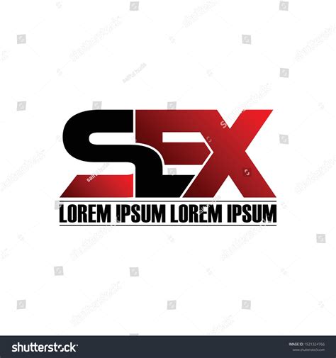 Sex Letter Monogram Logo Design Vector Stock Vector (Royalty Free