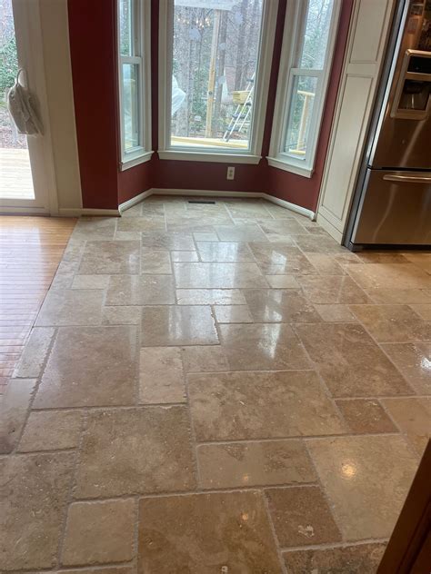Deep Cleaning & Refinishing of Tumbled Travertine Floors | NOVA Stone Care