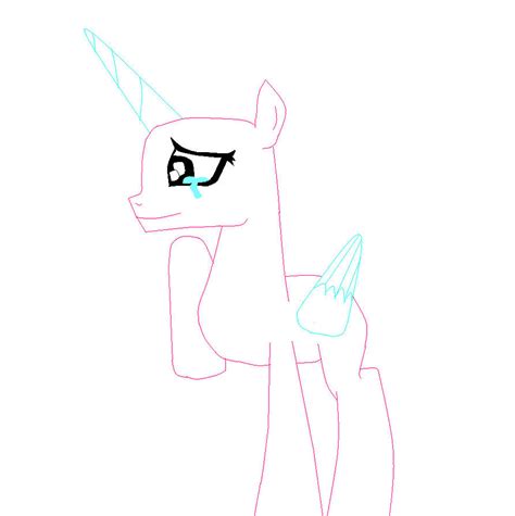 MLP FiM Crying Alicorn Base (Single lined) Moona H by MoonaHatz on DeviantArt