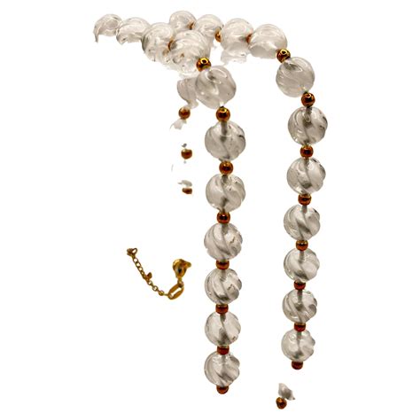 Rock Crystal Gold Necklace For Sale at 1stDibs | rock crystal necklace