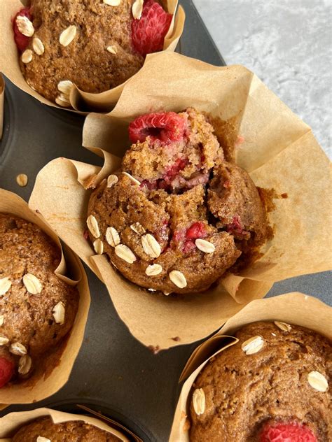 Spelt Flour Raspberry Muffins - Something Nutritious