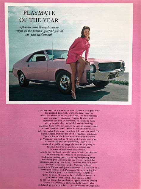 Vintage 1968 Playboy Playmate of the Year Angela Dorian complete