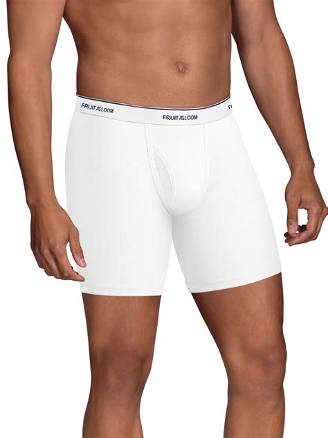 fruit   loom mens breathable coolzone fly white boxer briefs