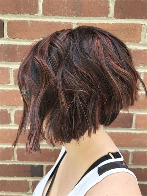 Brown hair with red highlights | Red brown hair, Red highlights in