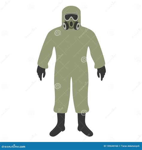 Man in Chemical-protection Suit ,vector Illustration , Stock Vector