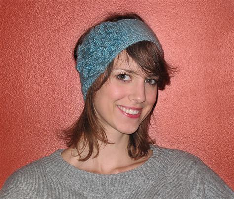 Ravelry: Knitted Headband with Flower pattern by Amanda Kaffka