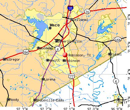 Robinson, Texas (TX 76706) profile: population, maps, real estate, averages, homes, statistics ...