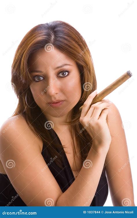 Girl with cigar stock photo. Image of portrait, girl, attractive - 1037844