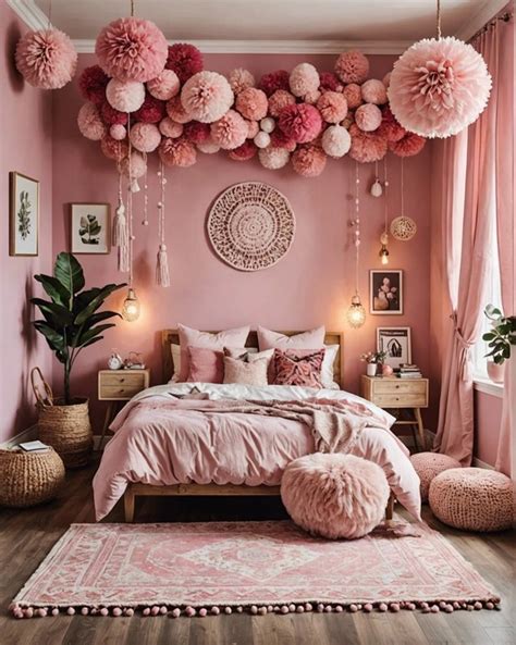 20 Pretty Pink Boho Style Bedroom Ideas You Have To See – ToolzView