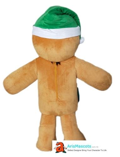 Adult Gingerbread Boy mascot costume for Christmas cartoon mascot ...