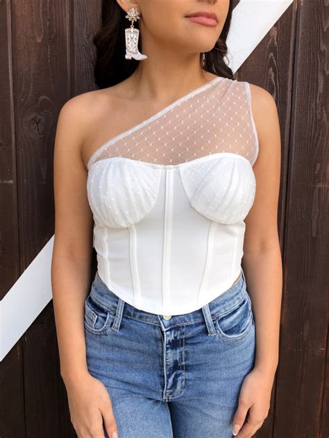 Melly ” Mesh Top ( White ) – Ale Accessories