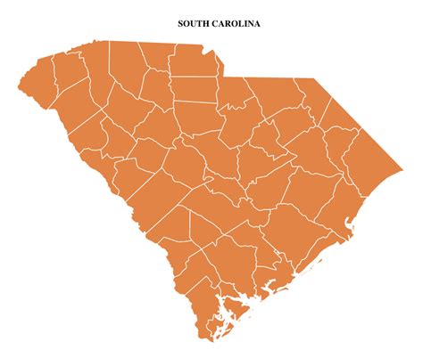 South Carolina County Map Printable