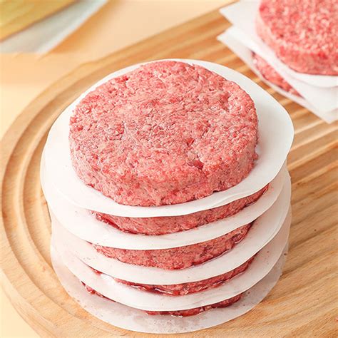 Soumake 100Pcs Hamburger Patty Paper Non-Stickround Wax Parchment