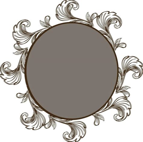 Line art floral design decorated circle. 24379904 Vector Art at Vecteezy