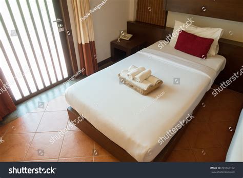 interior hotel room single bed stock photo  shutterstock