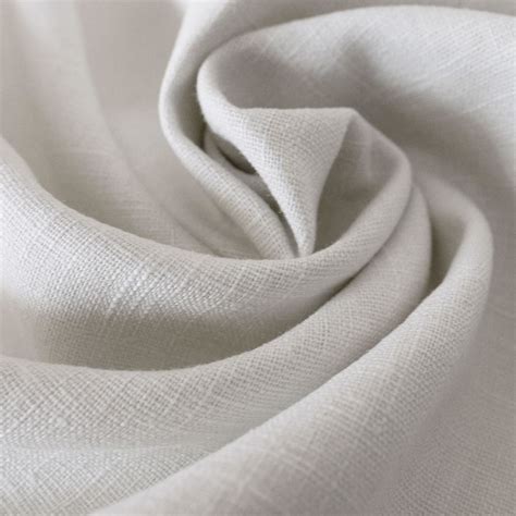 Pure white 100% linen fabric — Tissus en Ligne