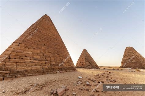 Field of Kushite royal pyramids, Mount Jebel Barkal; Karima, Northern ...