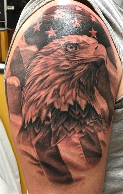 14 best bald eagle with american flag tattoo designs – Artofit