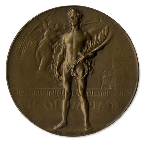 Lot Detail - Bronze Olympic Medal From the 1920 Summer Olympics, Held
