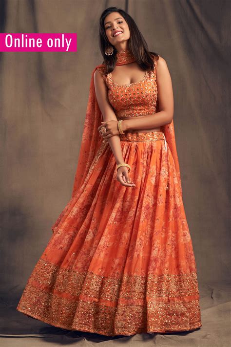 Orange Indian Wedding Dresses
