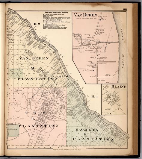 R. 2 Van Buren Plantation M, Cyr Plantation L. R. 1 Hamlin Plantation G
