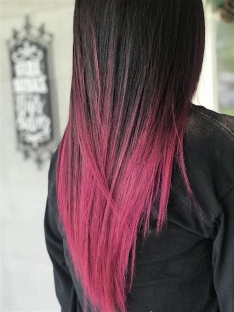 Pin by Lauran on Hair ideas ️🧡💛💚💜💖 | Pink hair dye, Dark pink hair
