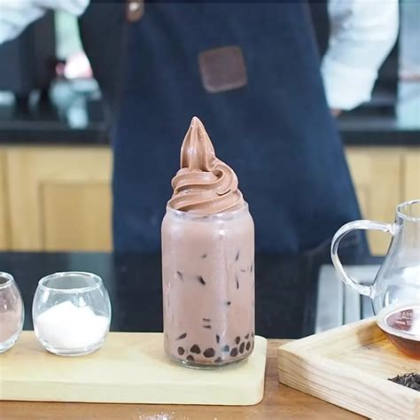 huong  cach lam tra sua socola su ket hop ngot ngao