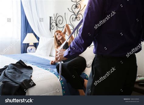 sexy couple undressing bedroom foto stok  shutterstock