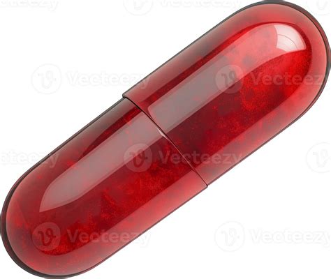red capsule  transparent background  png