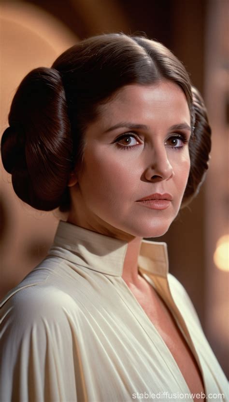 Carrie Fisher as Princess Leia in 1970s A New Hope | Stable Diffusion ...