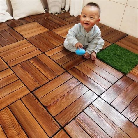 Sale- Wooden Floor 30x30CM Garden Wooden Deck Tiles Decking Floor ...