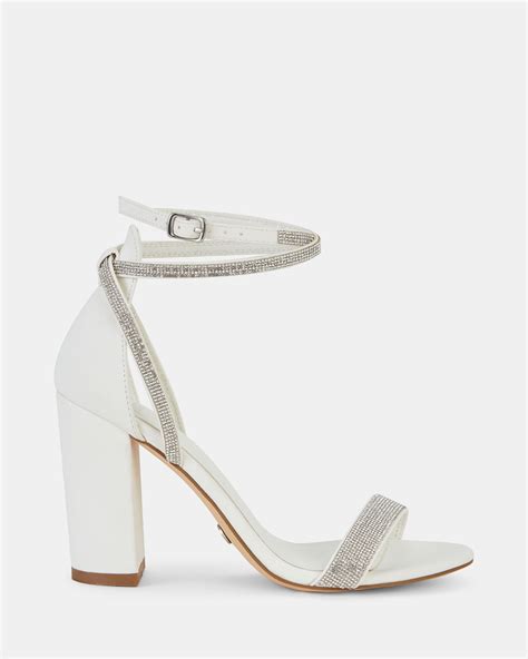 PRINCES WHITE Open Toe Heels | Buy Women's HEELS Online | Novo Shoes