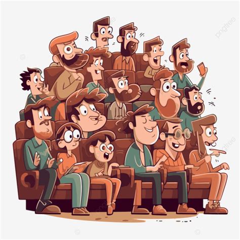 Audience Clipart Cartoon Movie Scene Featuring A Lot Of People Sitting ...