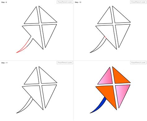 How To Draw A Kite Printable Step By Step Drawing Sheet | Images and ...