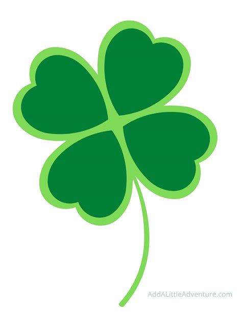four leaf clover printable 2