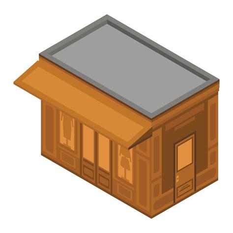 Clothes street shop icon, isometric style 15200607 Vector Art at Vecteezy