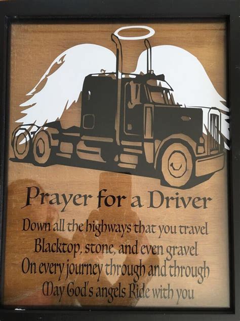 truck drivers prayer wooden plaque