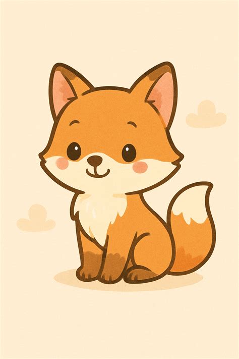 fox cute animals   cute drawings cute easy animal drawings
