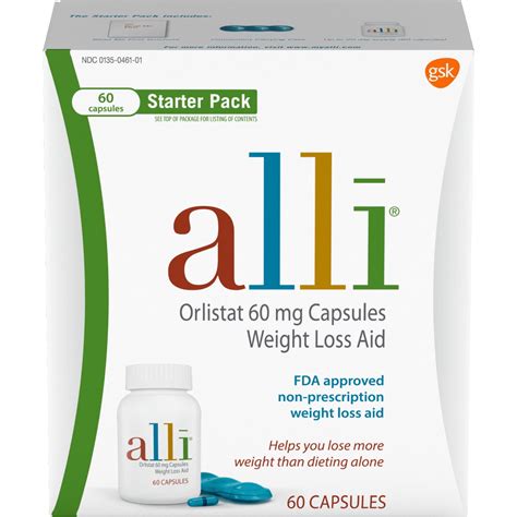 alli Weight Loss Supplement with Orlistat, 60 mg, 60 Capsules - Walmart.com