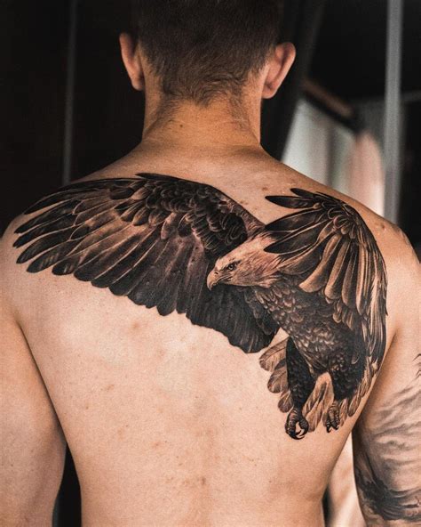 93 Stunning Back Eagle Tattoos You Should Try Now - Psycho Tats