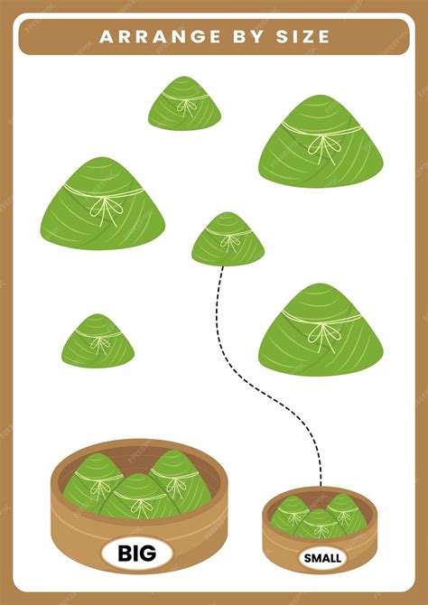 Organize por planilha de tamanho para crianças | Vetor Premium