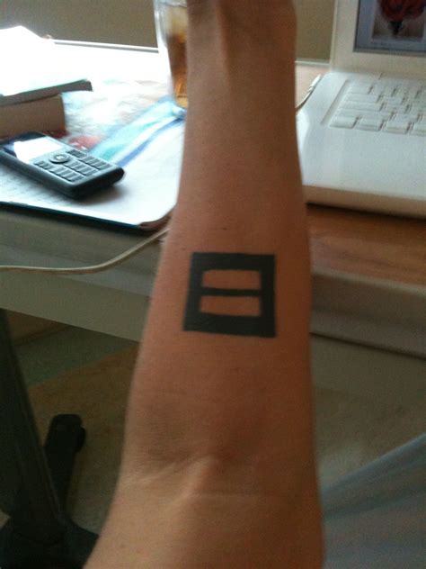 Equal Symbol Tattoo