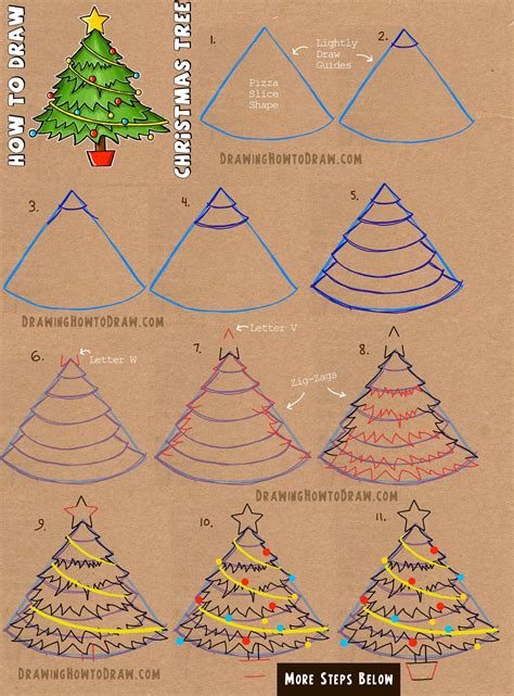 how to draw an xmas tree 11