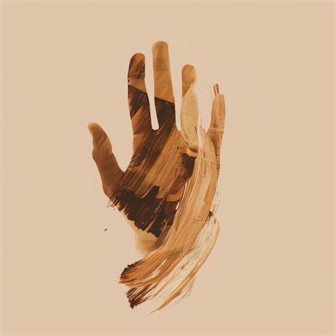 hand brown brush stroke finger  photo illustration rawpixel