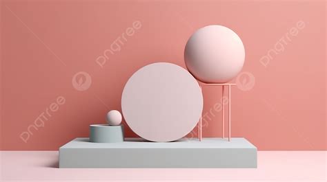 podium pastel  alas geometris kanvas kosong  presentasi