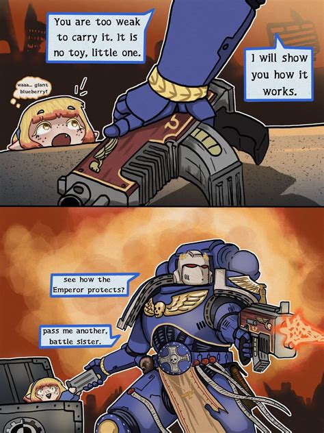 Malum Caedo and the Little Battle Sister by rdzdoodles | Warhammer 40k