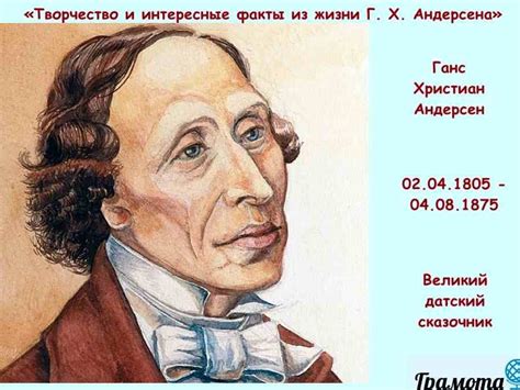 Краткая биография Ганса Христиана Андерсена для школьников