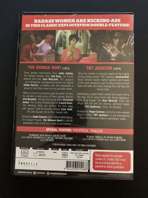The Woman Hunt / TNT Jackson (DVD, 1972) Jeannie Bell, Pat Woodell, Jo