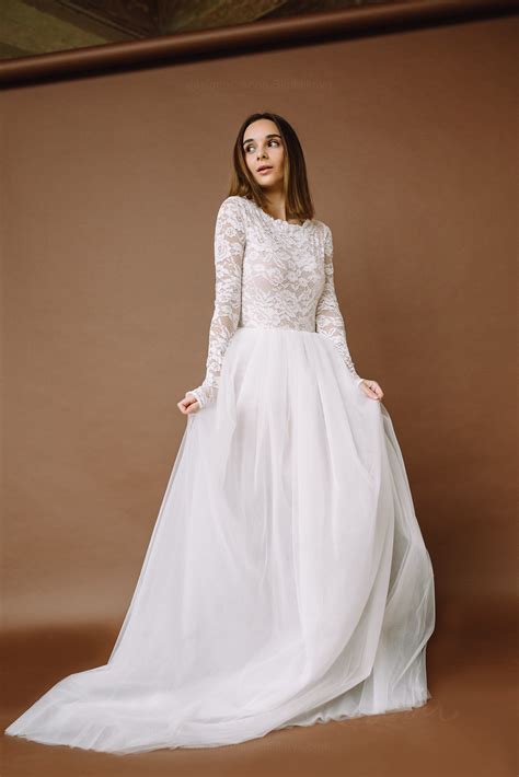 Lace Sleeve Wedding Dress One Arm