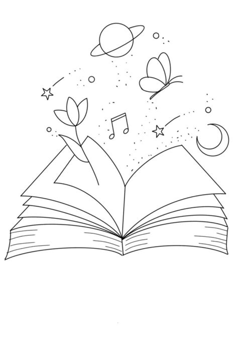 Desenhos De Livros Para Colorir E Imprimir - Desenhos de Livros para Imprimir e Colorir